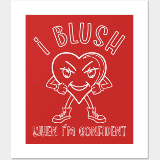 Confident Blushing (Lineal) Posters and Art